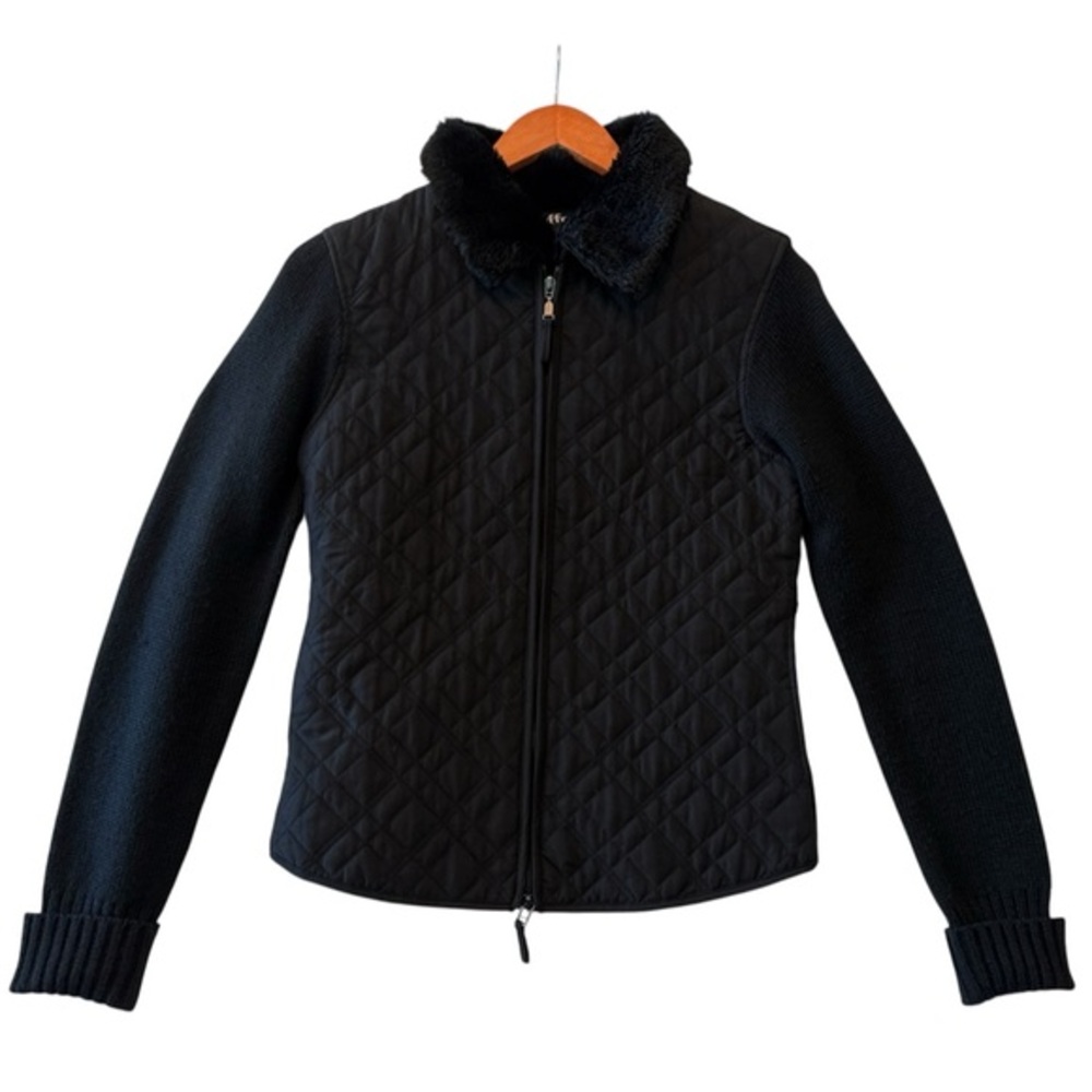 Women’s EFFECI QUILTED SWEATER JACKET Size M
